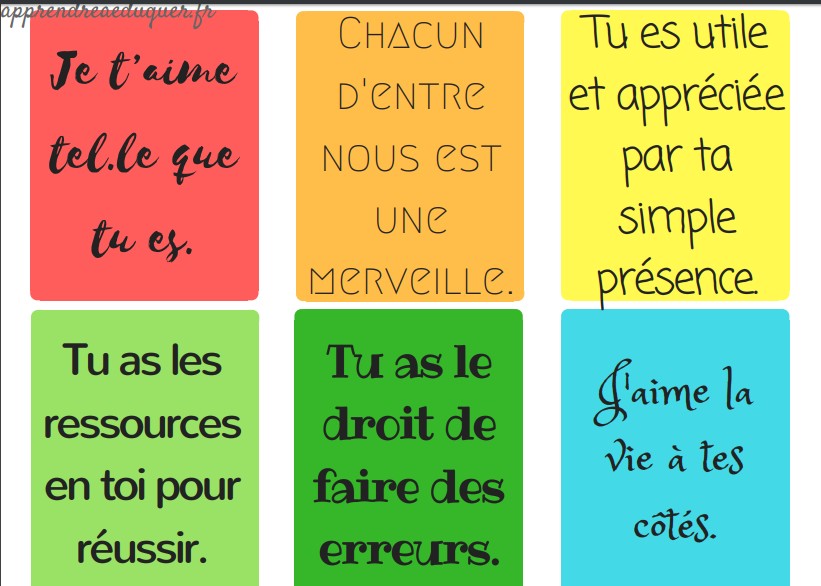 Cartes D'affirmation Positives Pour Enfants - 33 Cartes Pleine Conscience Confiance En Soi, émotions, Gratitude + 3 Cartes DIY - 12x8 Cm, Papier Solide 400g/m²