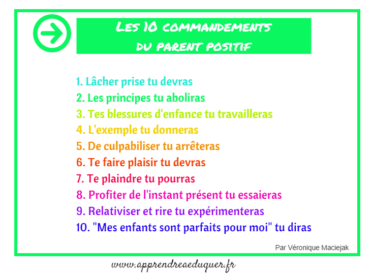 les 10 commandements du parent positif