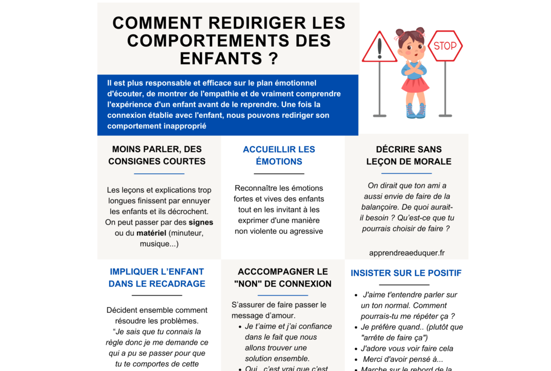 rediriger comportements éducation