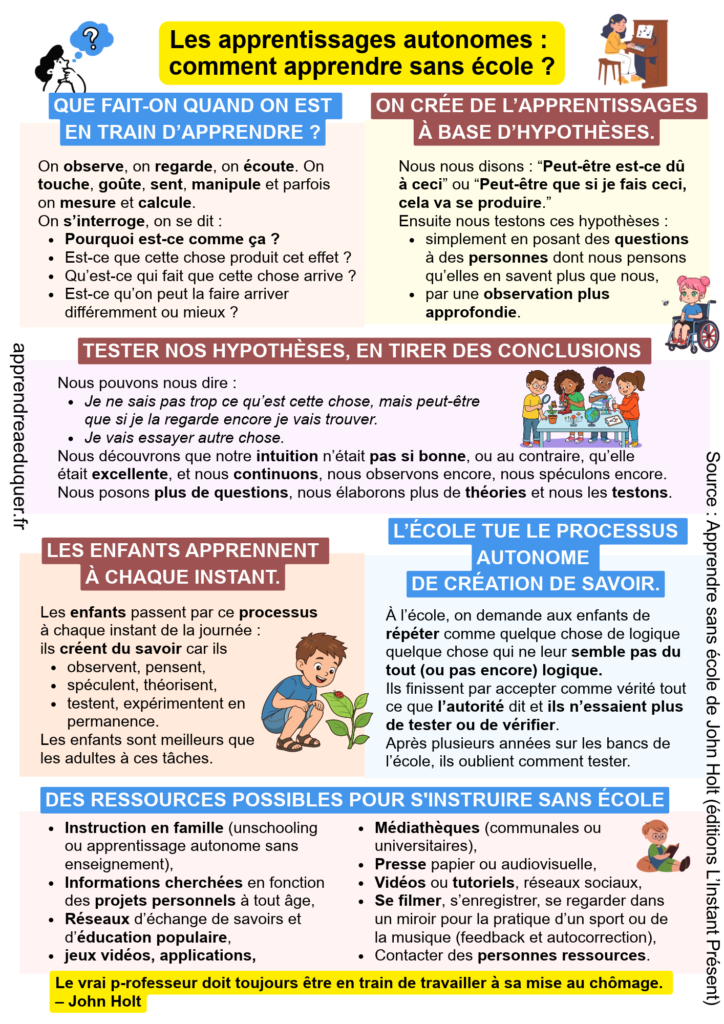 apprentissages autonomes