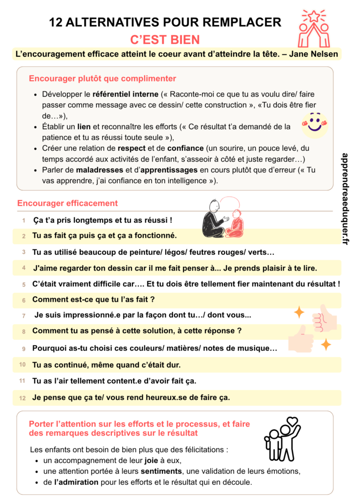 encourager c'est bien