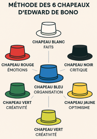 méthode des 6 chapeaux