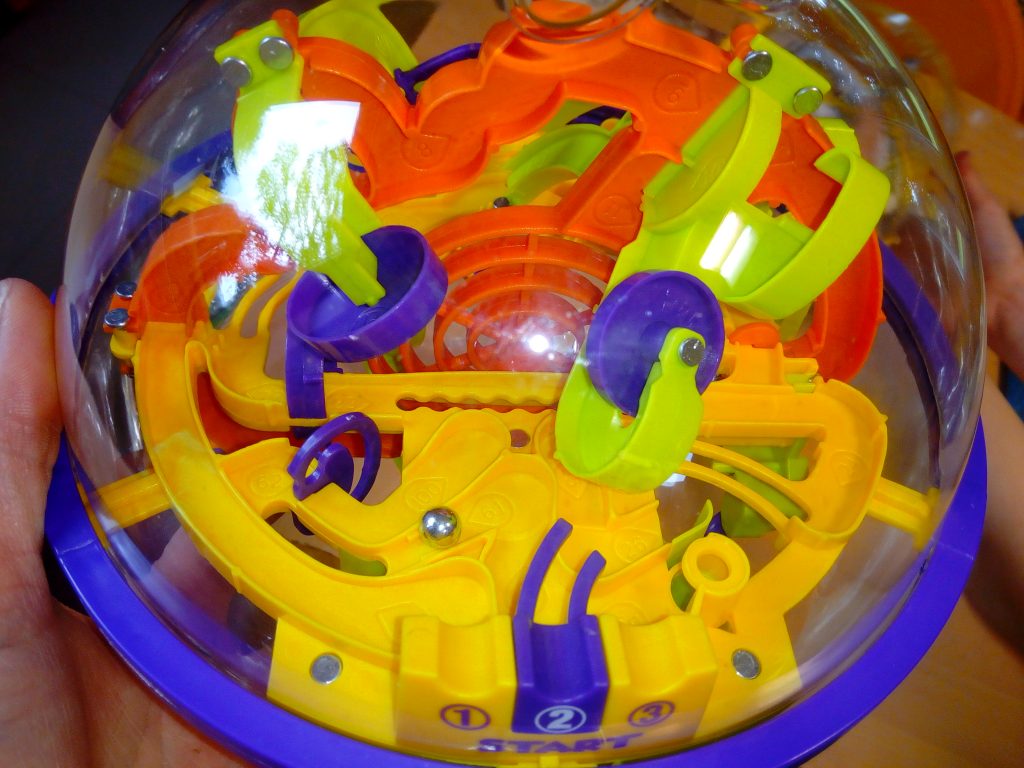 Sphère Labyrinthe 3D Avec Bille - Casse-tête éducatif, Jeu De Concentration Pour Enfants Et Adultes