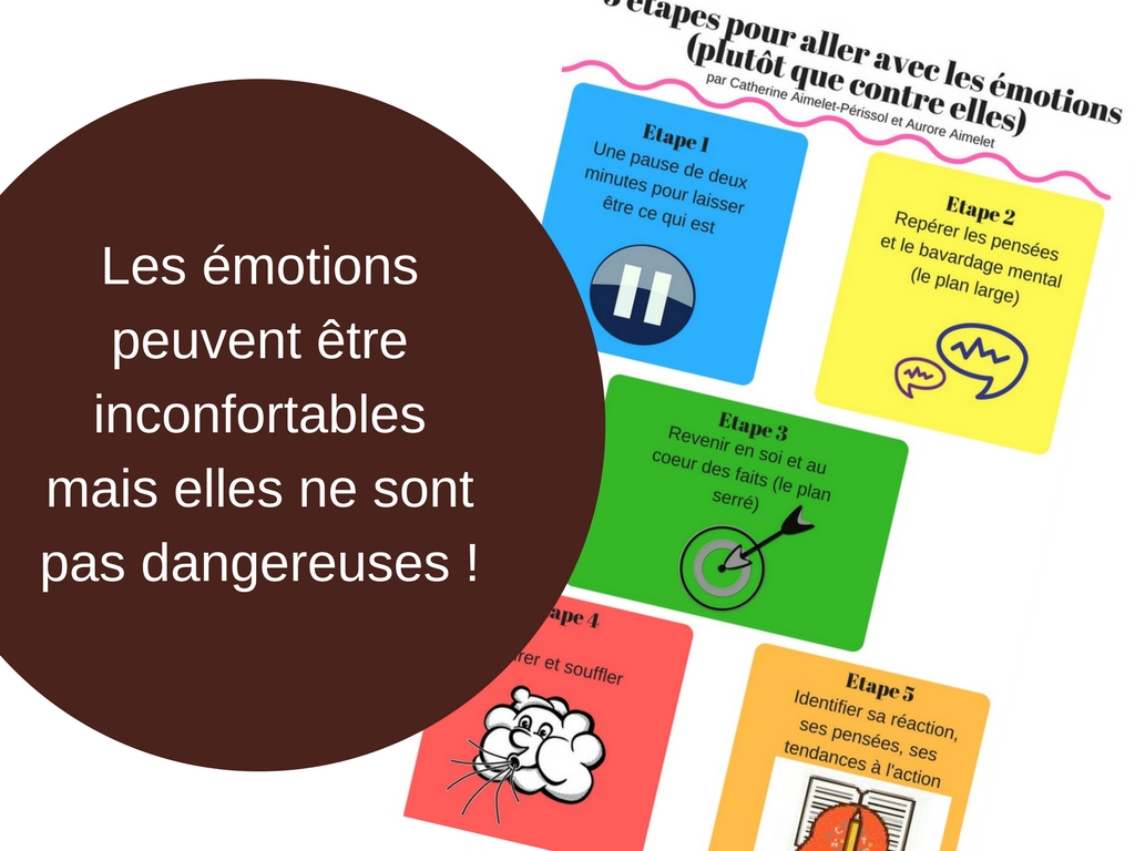 Les émotions peuvent être inconfortables mais elles ne sont pas dangereuses.