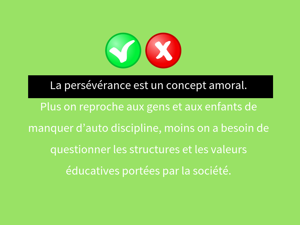 La Perseverance Est Un Concept Amoral Mise En Perspective Ethique De La Perseverance