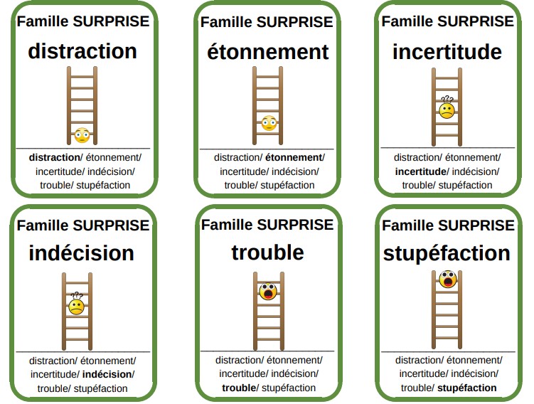 Jeu des 7 familles des émotions