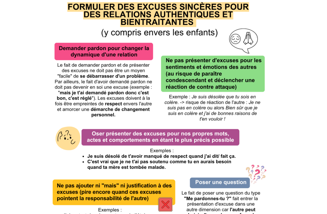 oser présenter excuses