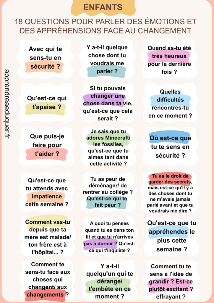 questions émotions