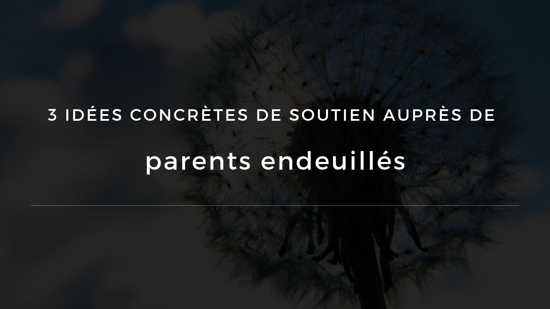 3 Idees Concretes De Soutien Aupres De Parents Endeuilles Apprendre A Eduquer