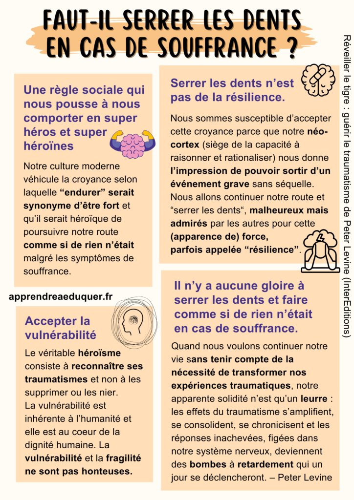 serrer les dents souffrance