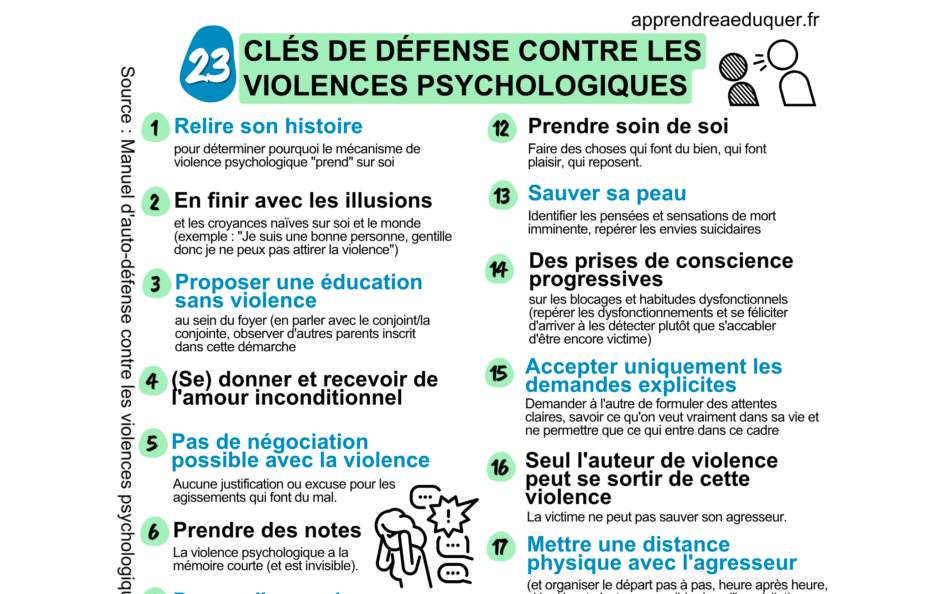 se défendre des violences psychologiques