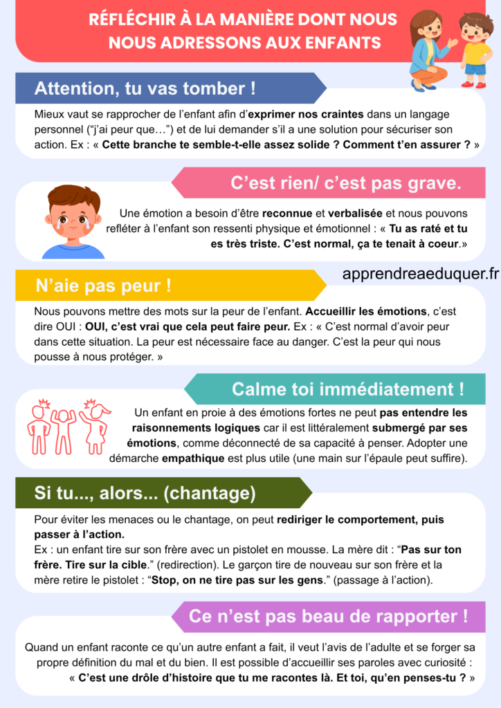 Réfléchir à la manière dont nous nous adressons aux enfants