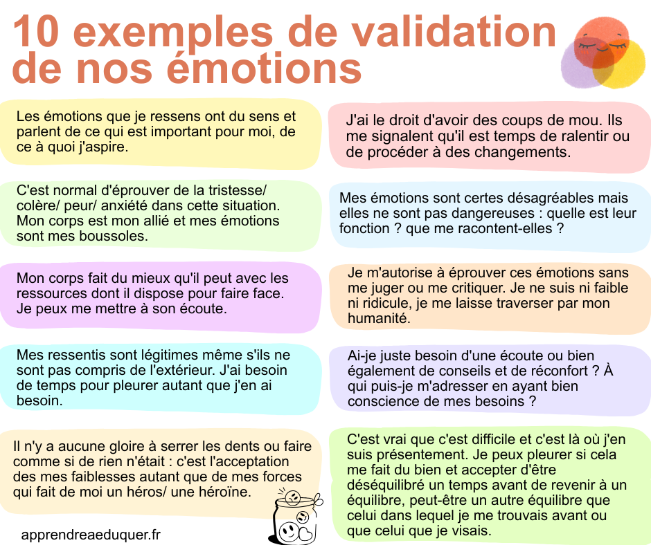 validation émotions 