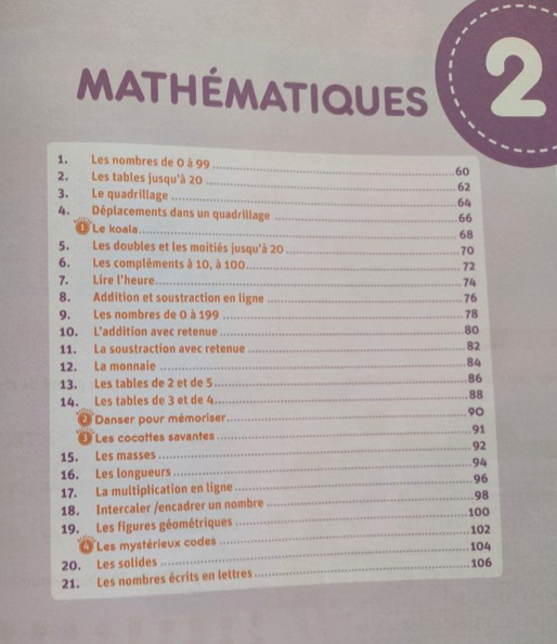 cahier révisions maths français CE2