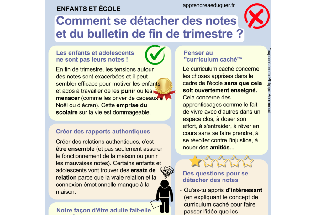 se détacher des notes et du bulletin