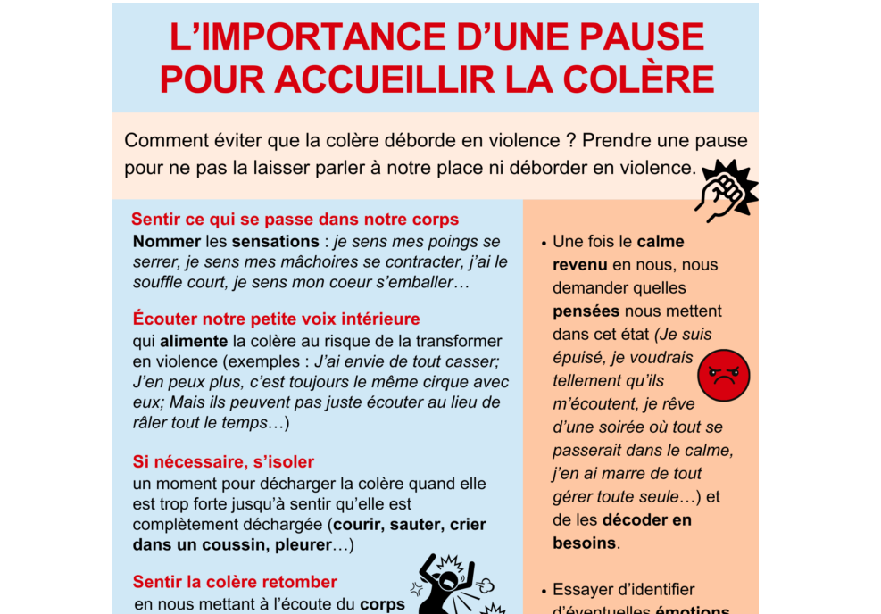 pause colère