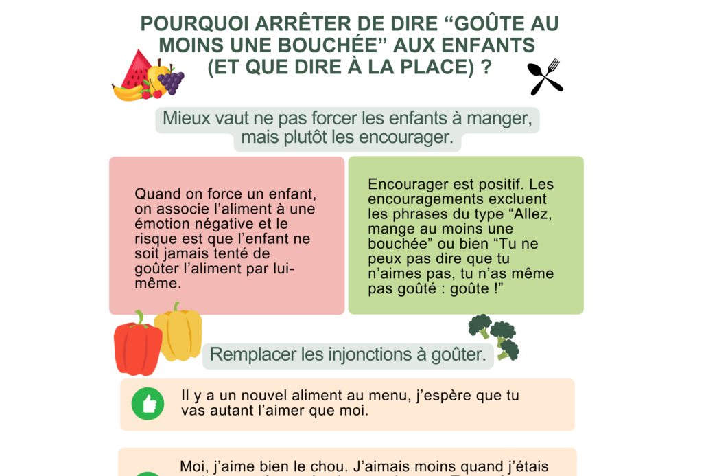 arrêter de dire goûte enfants