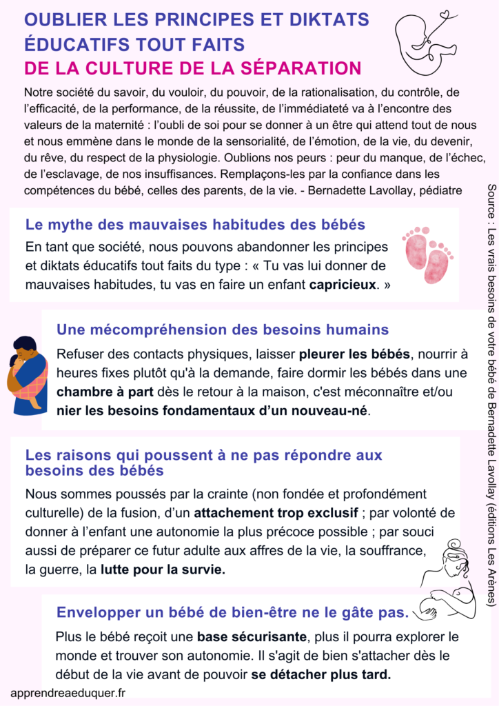 culture séparation bébé
