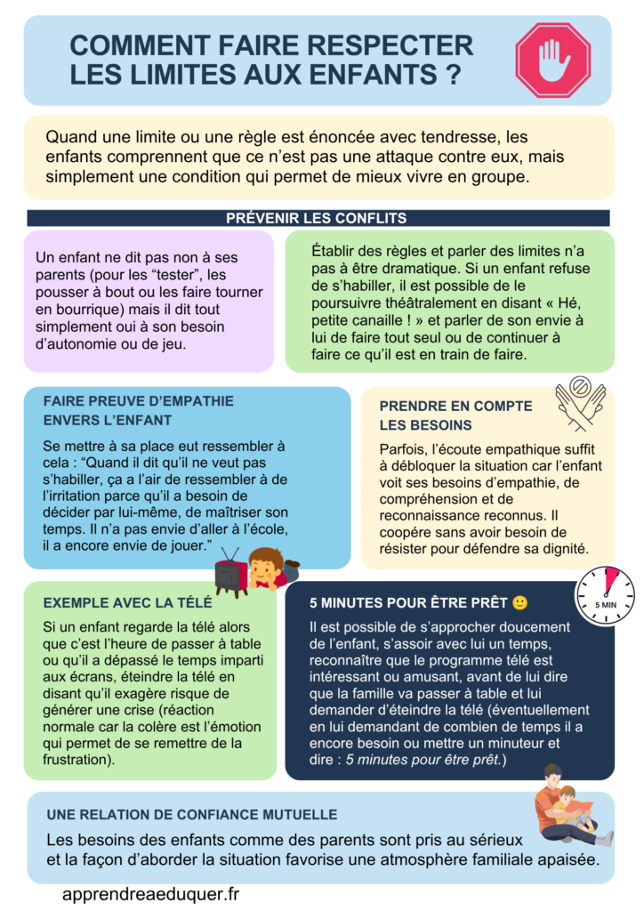Comment faire respecter les limites aux enfants