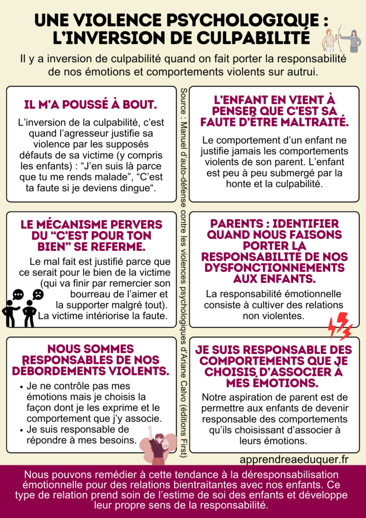 violence psychologique inversion de culpabilité