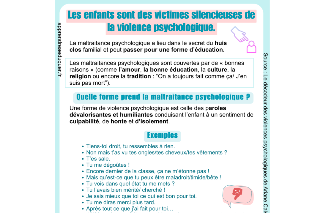 maltraitance psychologique enfants