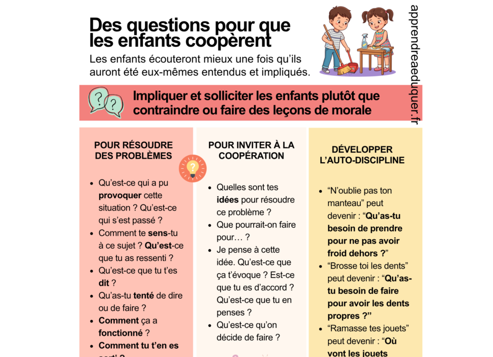 enfants écoutent questions